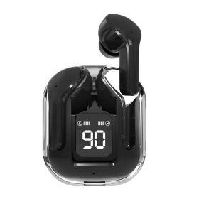 Transparent Case Space Capsule True Wireless Bluetooth Headset (Color: Black)