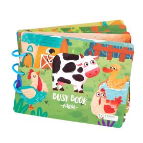 Children's Early Education Educational Velcro Hand Tear Pull Book Baby Quiet Paste Book Toy (Option: Farm Animal Style Quiet Book)