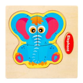 Three-dimensional Cartoon Pattern Puzzle Toy (Option: Elephant)