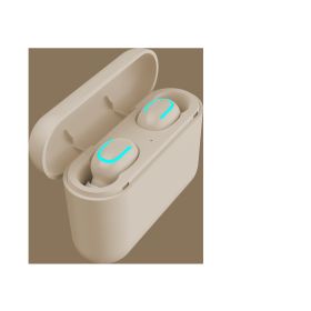 50 Charging Bin Stereo Mobile Power Bluetooth Headset (Option: U Shaped Binaural Skin)