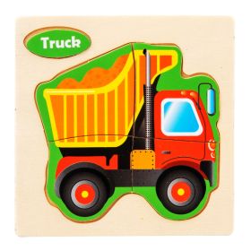 Three-dimensional Cartoon Pattern Puzzle Toy (Option: Truck)