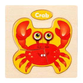 Three-dimensional Cartoon Pattern Puzzle Toy (Option: Crab)