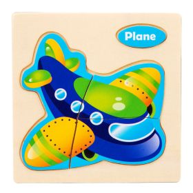 Three-dimensional Cartoon Pattern Puzzle Toy (Option: Airplane)