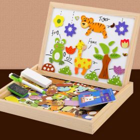 MWZ Magnetic Joypin Animal Zodiac Double-sided Drawing Board Children Educational Jigsaw Puzzle Manufacturer (Option: Animal Scene Joypin)