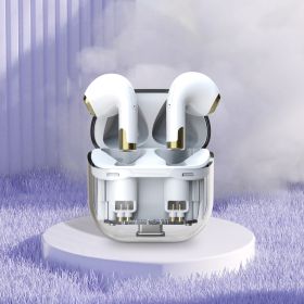 Wireless Bluetooth Ultra-long Life Battery Sleep Headset (Option: White-Bare Metal)