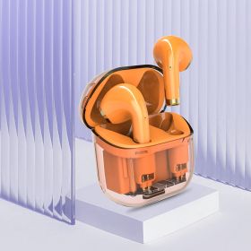 Wireless Bluetooth Ultra-long Life Battery Sleep Headset (Option: Orange-Bare Metal)