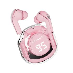 Ultra-long Life Battery Large Power Digital Display Wireless Bluetooth Headset (Option: Pink-Color Box Without Lanyard)